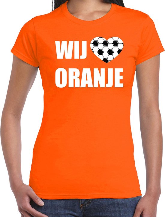 Oranje t-shirt wij houden van oranje voor dames - Holland / Nederland supporter shirt EK/ WK M