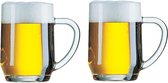 Set de 2x chopes à bière en verre 560 ml - Verres à Verres à bière/ chopes à bière