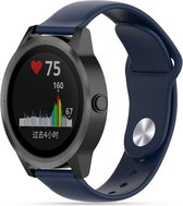 Siliconen Smartwatch bandje - Geschikt voor  Garmin Vivoactive 3 sport band - donkerblauw - Horlogeband / Polsband / Armband