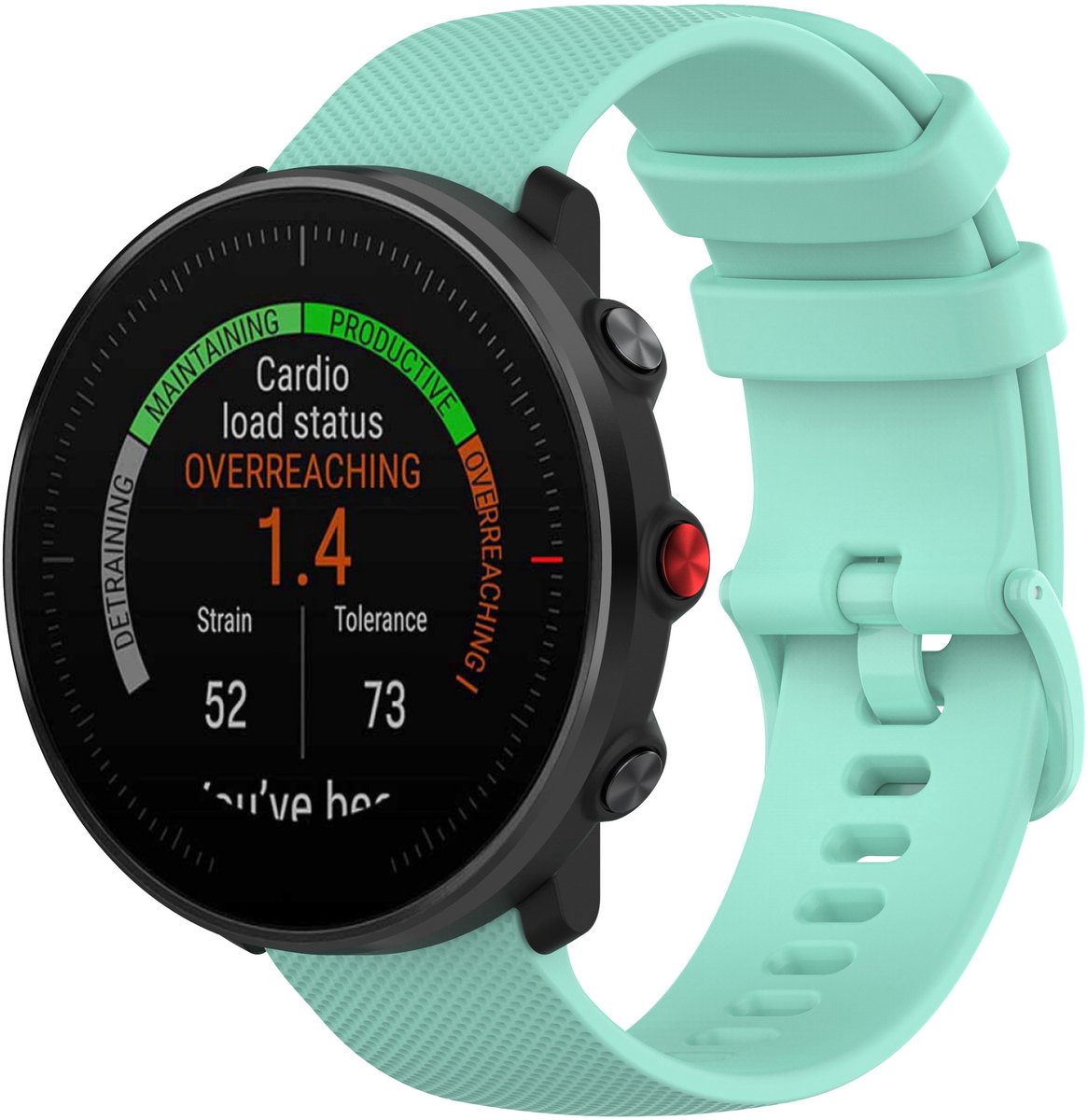 123watches sport gesp band - tahoe blauw - - Geschikt voor Polar Vantage M / Vantage M2 / Vantage M3 /Vantage V3 / Grit X / Grit X Pro / Grit X2 Pro / Overige smartwatches met 22mm bandje