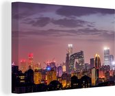 Canvas Schilderij Uitzicht over Beijing - 180x120 cm - Wanddecoratie XXL