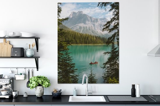 Emerald Lake in Canada 90x120 cm - Tirage photo sur toile (Décoration murale salon / chambre)