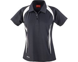 Spiro Dames/dames Sport Team Spirit Performance Polo Shirt (Zwart/Wit)