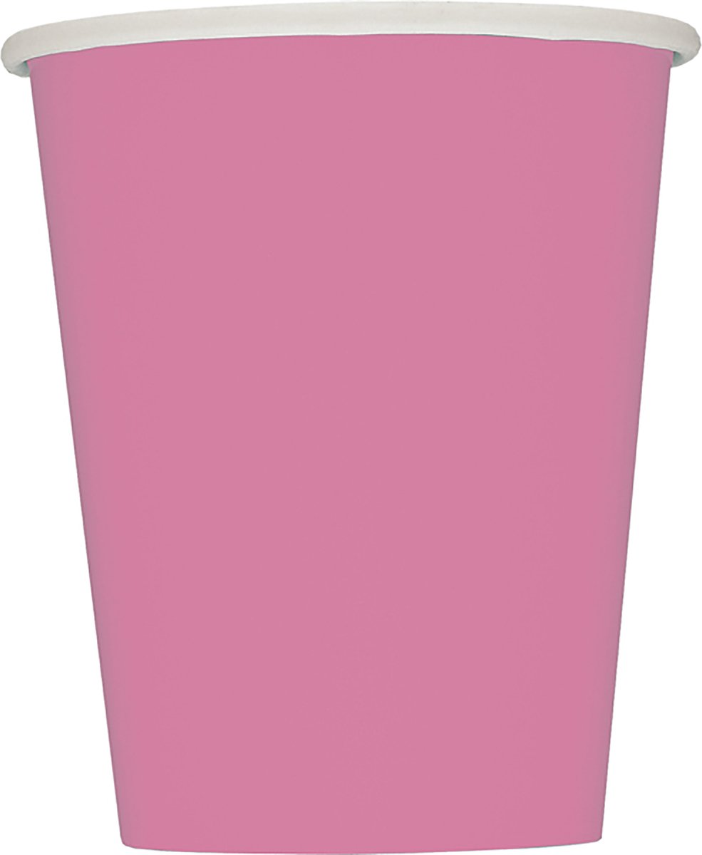 Unique Party 9oz Papieren bekers (20 stuks) (Heet Roze)