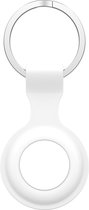 silicone ring sleutelhanger - wit - Geschikt voor AirTag -