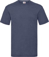 Fruit Of The Loom Heren Valueweight T-shirt met korte mouwen (Vintage Heather Marine)