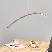 Lindby - LED hanglamp - 1licht - metaal, kunststof - gesatineerd nikkel, zilvergrijs, gesatineerd wit - Inclusief lichtbron
