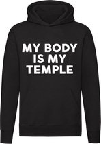 My Body is my Temple Hoodie | sweater | lichaam | salon |trui | fitness | gezondheid | unisex | capuchon