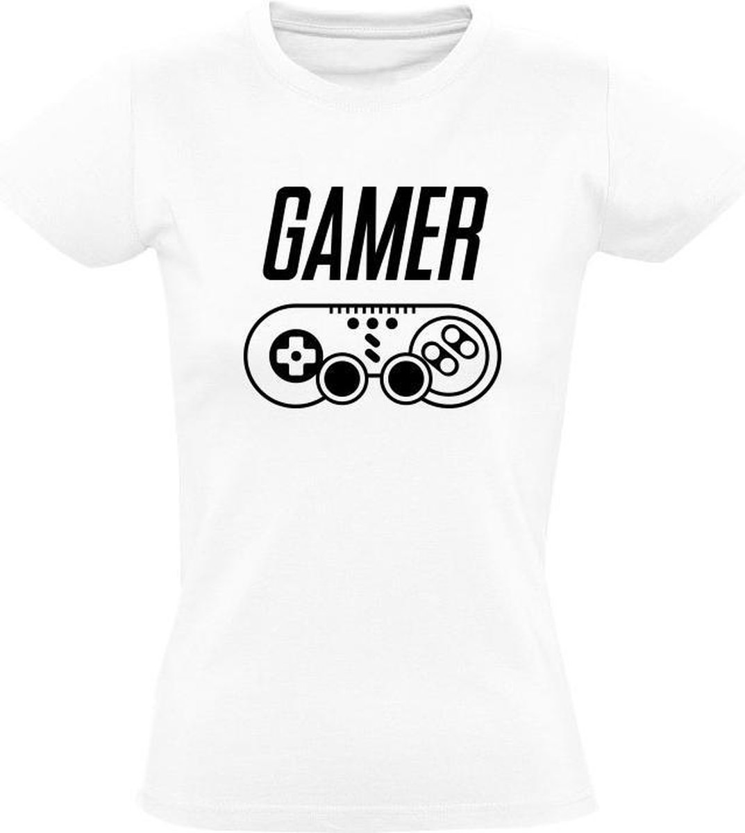 Gamer Dames t-shirt | Wit| Joystick | Controller | Game Console | Computerspel | Game Computer | Videogame | Videospel