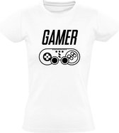 Gamer Dames t-shirt | Wit| Joystick | Controller | Game Console | Computerspel | Game Computer | Videogame | Videospel