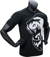 Super Pro T-Shirt Lion Logo Zwart/Wit Medium