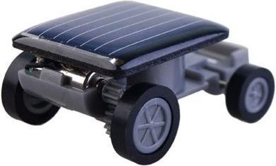 GadgetBay Zwarte speelgoed auto op zonne-energie Solar Powered car autootje - GadgetBay