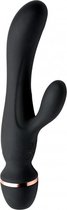 Shegasm Supreme 3 in 1 Silicone Suction Rabbit Vibe - Black - Silicone Vibrators - G-Spot Vibrators