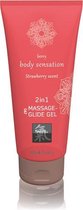 Massage- & Glide Gel 2 in 1 - Aardbei - Drogist - Glijmiddelen