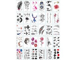 30 stuk Tattoo Sticker Gezicht Hand Mooie Body Art Nep Tatoo Tijdelijke Waterdichte Taty model I