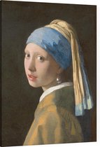 Meisje met de parel, Johannes Vermeer - Foto op Canvas - 45 x 60 cm