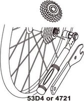 freewheelafnemer Suntour 4-pins staal donkergrijs