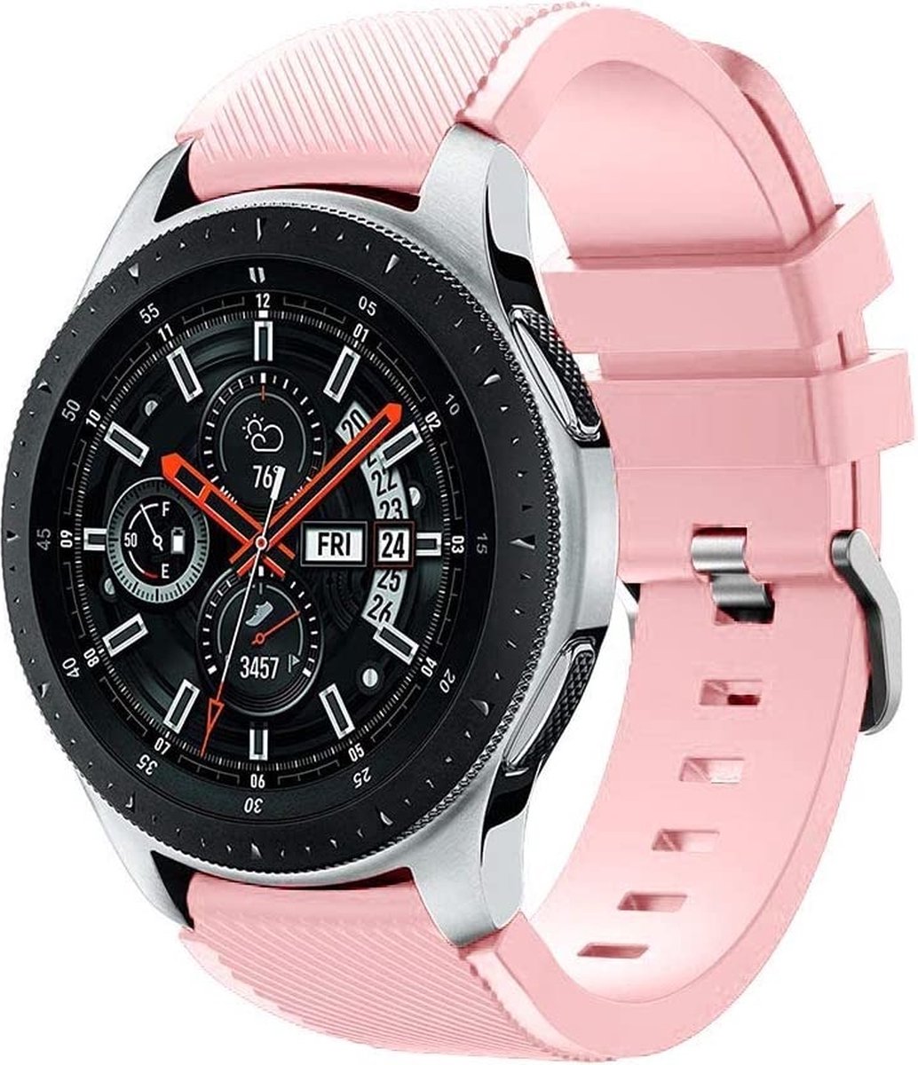 Geschikt voor Samsung Galaxy Watch silicone band - roze - 45mm / 46mm