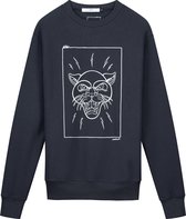 Collect The Label - Hippe Trui - Panter Sweater - Donker Grijs - Unisex XXS