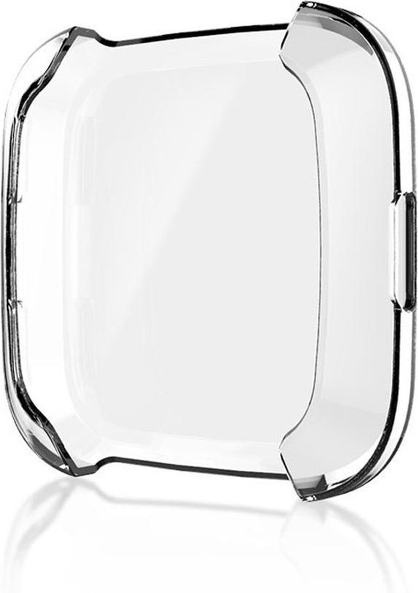 By Qubix - Geschikt voor fitbit Versa 1 soft TPU case (volledig beschermd) - Transparant