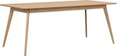 Table à manger Nordiq Yumi - Table à manger en bois - Chêne - L190 x W90 x H75 cm
