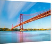 Ponte 25 de Abril over de Taag in Lissabon - Foto op Plexiglas - 60 x 40 cm