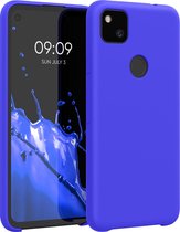 kwmobile telefoonhoesje geschikt voor Google Pixel 4a - Hoesje met siliconen coating - Smartphone case in Baltisch blauw