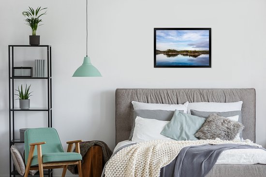 Fotolijst incl. Poster - Noordzee - Noorwegen - Bomen - 60x40 cm - Posterlijst