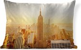Sierkussens - Kussen - Gouden gloed over New York - 60x40 cm - Kussen van katoen