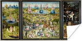 Poster Tuin der lusten - schilderij van Jheronimus Bosch - 160x80 cm