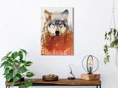 Doe-het-zelf op canvas schilderen - Wolf and Forest-40x60