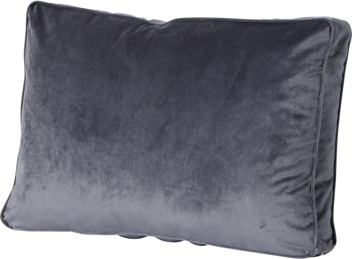 Bol.com Madison - Palletkussen - Loungekussen - Rug - 60x40cm - Velvet Grey - Grijs aanbieding