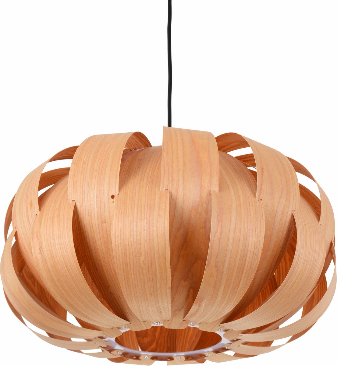 Hanglamp Hout Rond Houtkleur 45 cm - Madera Almez