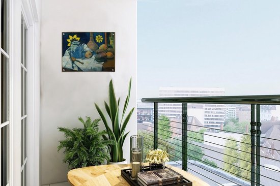Décoration de Jardin Nature morte à la théière et aux fruits - tableau de Paul Gauguin - 40x30 cm - Toile jardin