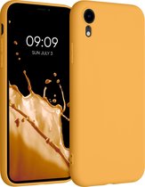 kwmobile telefoonhoesje geschikt voor Apple iPhone XR - Hoesje voor smartphone - Back cover in goud-oranje