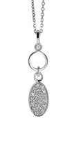 Orphelia Hanger + Ketting Pastille Oval Zirconium ZH-4815