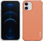 wlons PC + TPU schokbestendige beschermhoes voor iPhone 12 Mini (oranje)