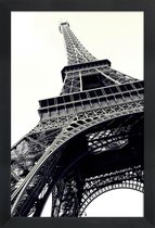 JUNIQE - Poster in houten lijst Tour Eiffel -20x30 /Grijs & Wit