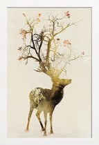 JUNIQE - Poster in houten lijst Autumn -30x45 /Bruin & Ivoor