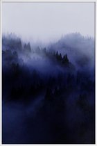 JUNIQE - Poster in kunststof lijst Bluescape 3 -40x60 /Blauw & Wit