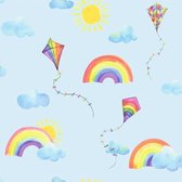 Dutch Wallcoverings - Over The Rainbow- Flying Kites Blue