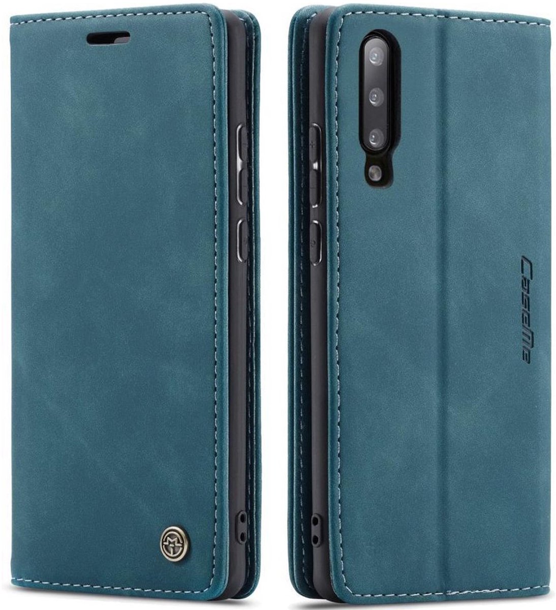 CaseMe Book Case - Geschikt voor Samsung Galaxy A50 / A30s Hoesje - Blauw