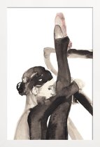 JUNIQE - Poster in houten lijst Dancers for Dancers -40x60 /Wit &