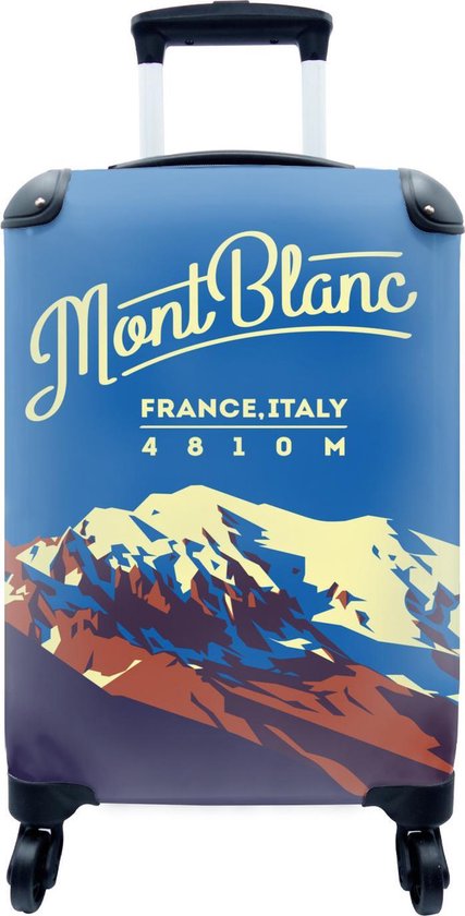 Valise - Illustration du Mont Blanc en Italie - 35x55x20 cm - Bagage à  Bagage à main -... | bol.com