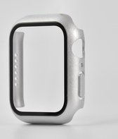 Apple Watch 38MM Full Cover Hoesje + Screenprotector - Kunststof - TPU - Apple Watch Case - Zilver