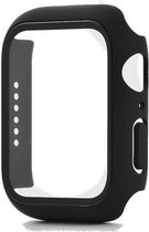 Hoesje geschikt voor Apple Watch 42MM - Hardcase - Screenprotector - Kunststof - Zwart