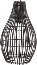 Hanglamp - hanglamp | zwart | bamboo | 27x27x44 cm - bamboe - 27x27x44