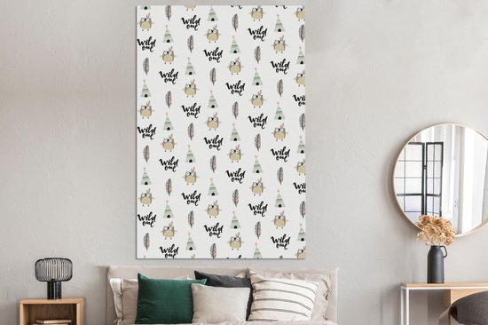 Canvas schilderij 120x180 cm - Wanddecoratie Illustraties - Kleuren - Patronen - Muurdecoratie woonkamer - Slaapkamer decoratie - Kamer accessoires - Schilderijen