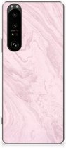 Smartphone hoesje Sony Xperia 1 III Leuk Hoesje Marble Pink