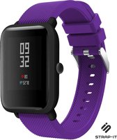 Siliconen Smartwatch bandje - Geschikt voor  Xiaomi Amazfit Bip silicone band - paars - Strap-it Horlogeband / Polsband / Armband